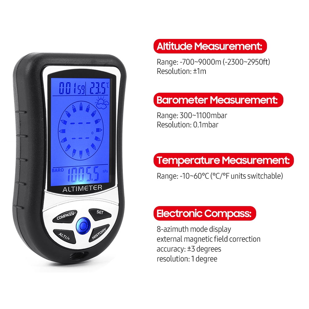 Buy Yabuy 8in1 Multifunctional Electronic Altimeter Barometer LCD