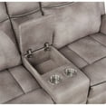 thumbnail image 6 of Coaster Lawrence Microfiber Upholstered Tufted Back Motion Loveseat in Taupe, 6 of 6