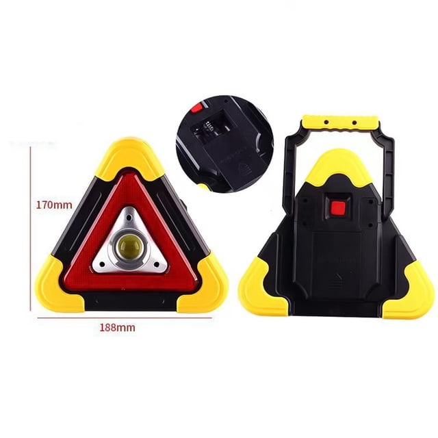 Panneau Triangulaire Multifonction 38W pour Décompression de Voiture avec Lumière LED, Sécurité Véhicule