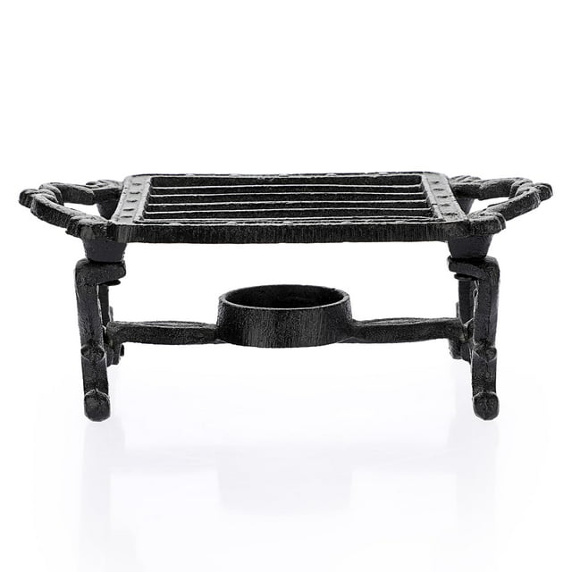 Calentador de té Sumnacon de hierro fundido 19 x 12 x 8 cm con portavelas
