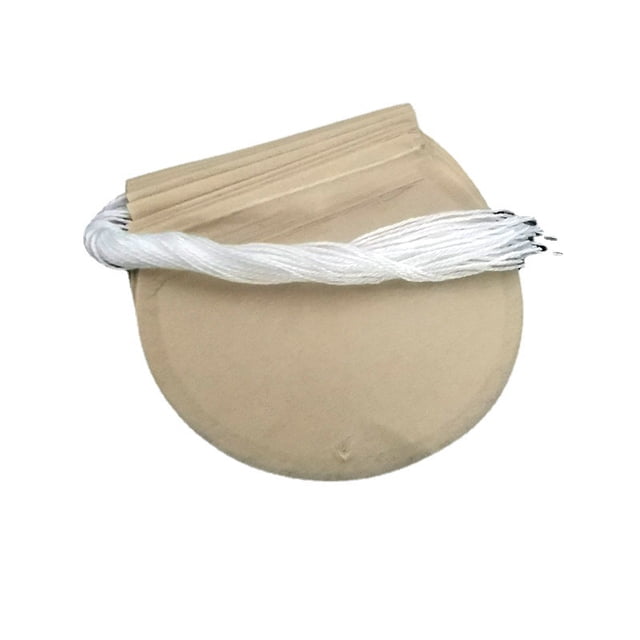 Bolsas de filtro de té, 300 piezas Bolsas de té vacías desechables Infusor de té Bolsas de té con cordón Bolsas de té de material natural seguro para tés de hierbas de hojas sueltas (forma redonda)