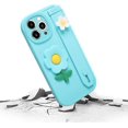thumbnail image 2 of Compatible with iPhone 13 Pro Max Flower Wrist Strap Case Cute 3D Floral Wristband Kickstand Cover Fashion Luxury Design Camera Lens Protection Shockproof Protective for Women Girls Girly, 2 of 7