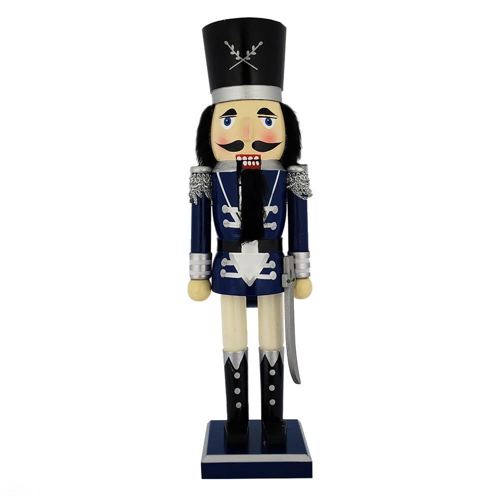 Traditional Soldier Nutcracker Blue Jacket and Sword 15 inch Walmart
