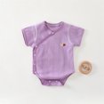thumbnail image 2 of Piomll Bodysuits for Boys Short Sleeve Jacquard Coat Thin Triangle Coat Playsuits, 2 of 3