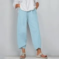thumbnail image 2 of KDFJPTH Womens Pants Casual Petite Casual High Waist Pants Cotton For dress up Daily Woman, 2 of 2
