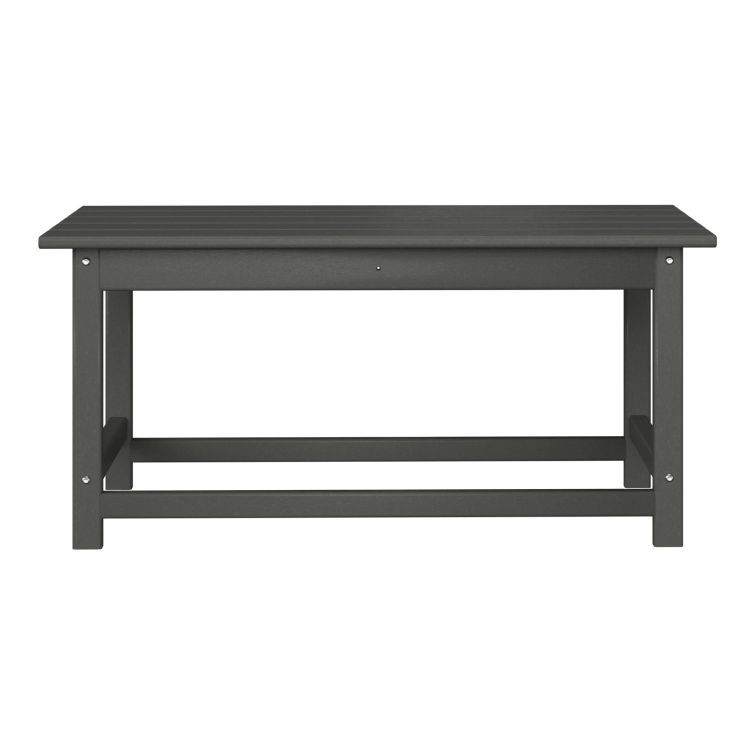 WestinTrends Malibu Patio Outdoor Coffee Table – 35" All-Weather Poly Lumber Adirondack Porch Table, Gray