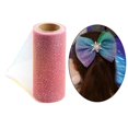 thumbnail image 5 of 6 Inch x 11 Yard Rainbow Glitter Tulle Rolls, Sparkling Tulle Ribbon Tulle Fabric Spool for Table Runner Chair Sash Bow Pet Tutu, 5 of 6