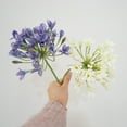 thumbnail image 4 of HEVIRGO 4PCS Artificial Flower Fresh-keeping No Watering Long-lasting Easy to Carry UV-resistant Artificial Agapanthus Flower Home Decoration ,Purple, 4 of 7