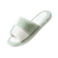 thumbnail image 3 of Agkizg Womens Fuzzy Slippers, House Slippers, Colorblock Open Toe Fuzzy House Slippers Soft Plushes Comfortable Casual Indoor Bedroom Daily Slippers, 3 of 7