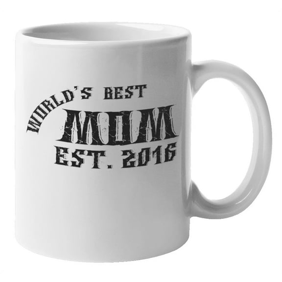 World's Best Mom. Est 2016. Coffee & Tea Gift Mug (11oz)