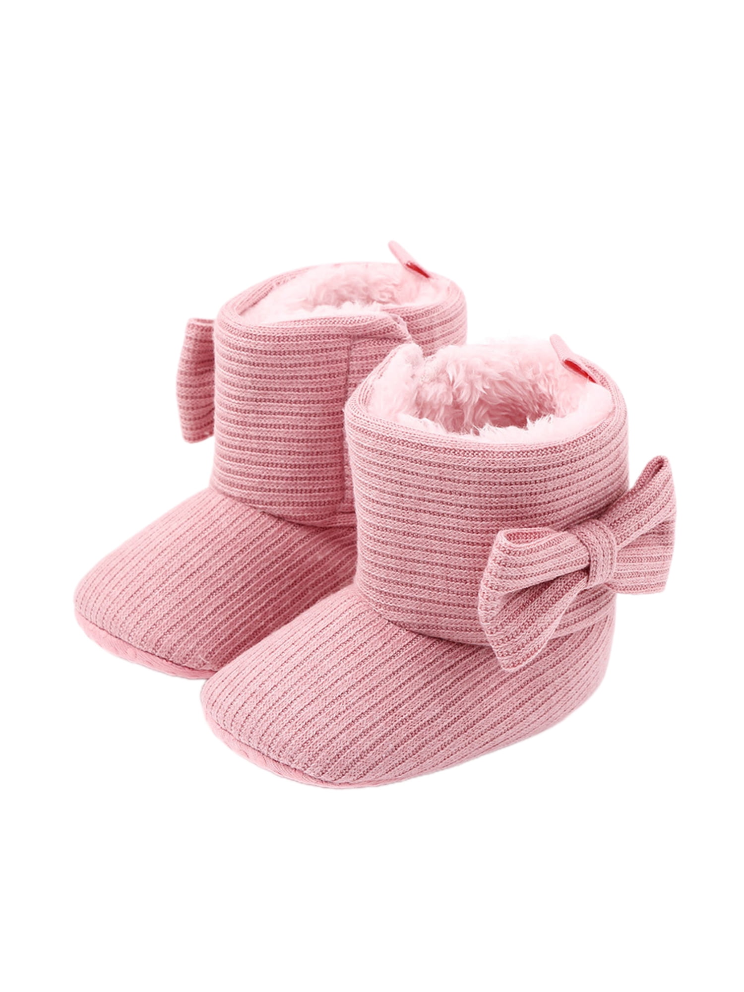 Axinke Baby Girls Warm Soft Sole Crib Shoes Boots with Bowknot 