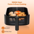 thumbnail image 3 of Gianna 4 Qt Compact Air Fryer, 4-in-1 Cooking Functions, Dishwasher-Safe Parts, Black, 3 of 5