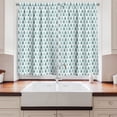 thumbnail image 2 of Ambesonne Autumn Kitchen Curtains, Striped Raindrops Pattern, 55"x24", Pale Blue Grey and White, 2 of 3