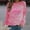 Hot Pink, variant on Oplxuo Womens Breast Cancer Awareness Shirts Pink Ribbon Long Sleeve Pullover Crewneck Sweatshirt Breast Cancer Survivor Tops