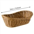 thumbnail image 4 of 5X Mimbre Ovalado Canasta de Pan Tejido, Cesta de Almacenamiento de 10.2 Pulgadas para Alimentos Fruta Cosmética Almacenamiento Mesa y Baño, 4 of 5