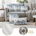 thumbnail image 6 of Blue Pumpkin Fall Outdoor Pillow Covers 20"x12" Set of 2,Waterproof Throw Pillow Covers for Patio Furniture,Thanksgiving Eucalyptus Leaves Weeping Decorative Cushion Pillowcases for Garden Couch Sofa, 6 of 9