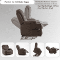 thumbnail image 2 of JUUXO Oversized Lift Recliner Chair, 26-inch Extra Wide Seat Big Man Recliner, Large Power Lift Chair with Heated Massage & Cup Holder, 2 of 9