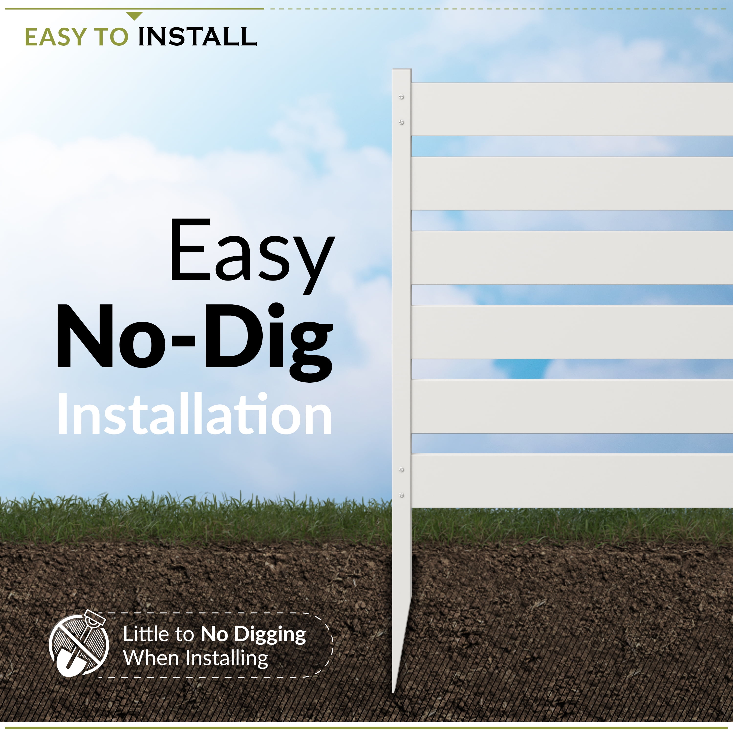 Zippity Outdoor Products No-Dig White Vinyl Maui Garden