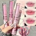 thumbnail image 1 of YIBABY Juego de 3 colores de lápiz labial hidratante con forma de corazón dulce, acabado brillante, bálsamo labial hidratante, color vivo, maquillaje de labios para niñas (B), 1 of 5