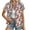 ி253-Multicolor, variant on Xuyuer Women's New Short Sleeve Lapel Casual Print Button Top T-Shirt - Stylish Collared Blouse with Button Detail for Everyday Wear