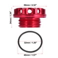 thumbnail image 3 of Unique Bargains Red Aluminum Alloy Car Auto Gas Oil Filler Plug Cover Fuel Tank Caps for Subaru, 3 of 6