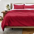 thumbnail image 2 of Bare Home Microfiber Duvet Cover & Sham Set, Queen, Red, 3-Piece, 2 of 7