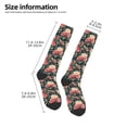 thumbnail image 5 of Daiia Sports Socks Rose Flowers Printed Novelty Crew Socks for Men Women Knee High Socks Cotton Socks Soft & Breathable Support Unisex Socks, 5 of 9