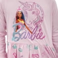 thumbnail image 3 of Vestido Barbie de manga corta con unicornio para patinadora rosa para niñas 4, 3 of 7