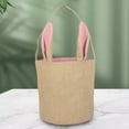 thumbnail image 3 of Easter Bunny Basket Egg Bags for Kids,Canvas Cotton Personalized Candy Egg Basket Rabbit Buckets Gifts Bags for Easter, 3 of 4