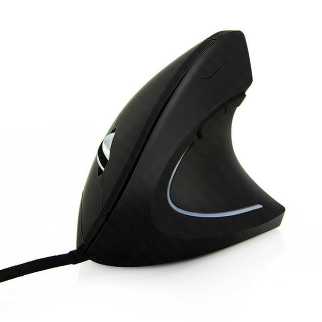 DEEPCRAFF Ergonomic Mouse Black Plastic Vertical Design for Office Work 1Pack