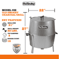 thumbnail image 5 of Old Smokey 22 Inch Portable Charcoal Grill, Durable Steel BBQ Grill, 5 of 9