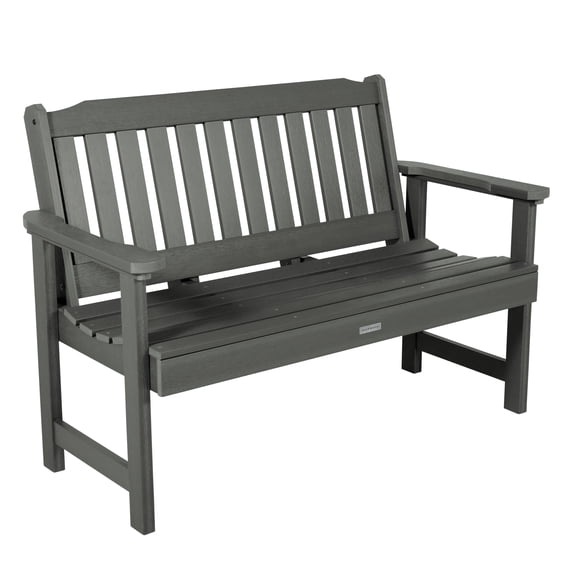 Highwood Lehigh 4ft Garden Bench - 2-Person, Eco-friendly, Synthetic Wood