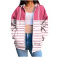 thumbnail image 2 of Fashion Zip Up Hoodie for Womens Pullover Plus Size Non Positioning Printed Long Sleeved Regular Sleeve Top Hoodie, 2 of 5