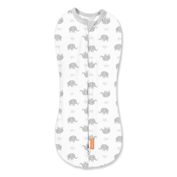 SwaddleMe Pod Swaddle, Newborn, 02 months, Gray Elephants Walmart