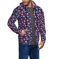 thumbnail image 2 of Kdxio Cool Mirror Cherries Print Men Hoodies Casual Hoodies for Men with Zip Pockets Full Zip Long Sleeve Sweatshirt Sports Hooded Jacket-3X-Large, 2 of 5