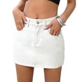 thumbnail image 2 of Ynynlocho Denim Skirt with Shorts Mini Skort Women Trendy High Waisted A-Line Summer Jean Skirts with Pockets, 2 of 7