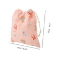 thumbnail image 2 of Unique Bargains 1 Pc Small Doll Drawstring Makeup Bag for Travel Pink Polyester, 2 of 6