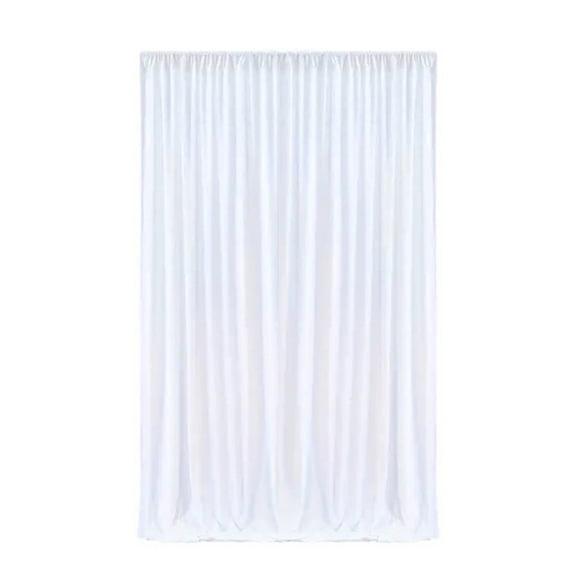 OIUR White Backdrop Curtain Wrinkle-resistant Wedding Drape Black Background Cloth with Rod Pocket for Photography Events Parties Baby Shower Decoration