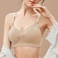thumbnail image 6 of Womens Sleeping Nursing Bra Wirefree front buckle Breastfeeding Maternity Bralette Pack of 3, 6 of 7