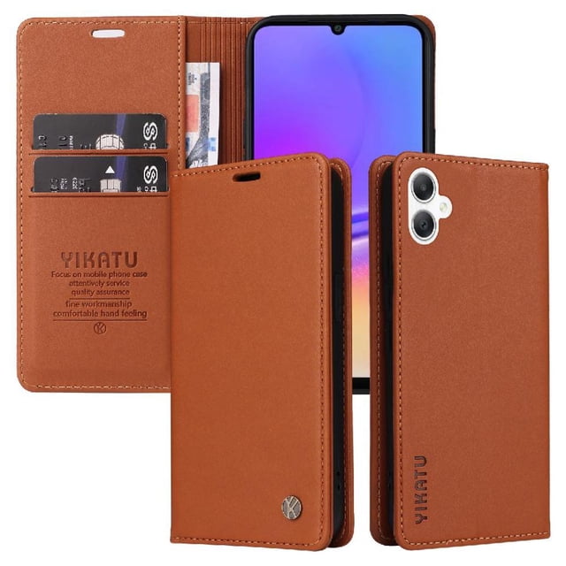 Funda para Samsung Galaxy A06 Estuche de Cuero PU Tipo Cartera con Ranuras para Tarjetas y Cierre Magnético