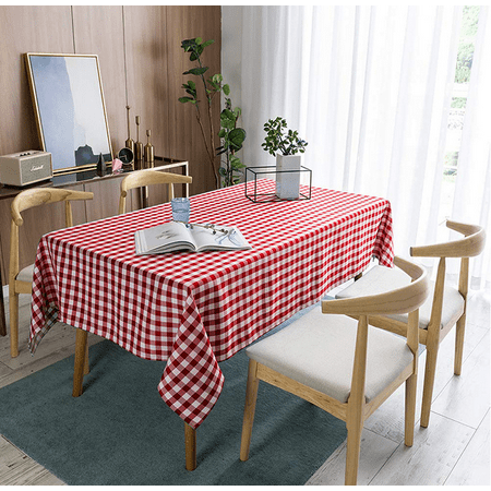 

Checkered Tablecloth Rectangle - Stain Resistant Waterproof and Washable Table Cloth Gingham for Outdoor Picnic Holiday Dinner(6 sizes 5 color)