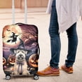 thumbnail image 4 of Spooky Halloween Night Witch Soft Coated Wheaten Terrier Glowing Pumpkins Travel Luggage Cover Wheatie Dog Lover Suitcase Dust Protective Decor - 12015, 4 of 5