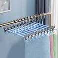 thumbnail image 4 of Hariumiu Pants Rack 8pcs Adjustable Non-slip Pants Hangers with Rubber Coating Space Saving Metal Clothes Organizer Rack for Closet Heavy-duty Clip for Baby, 4 of 8