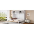 thumbnail image 4 of Newest Queen Size Murphy Bed Wall Bed with Top Cabinets,White, 4 of 6