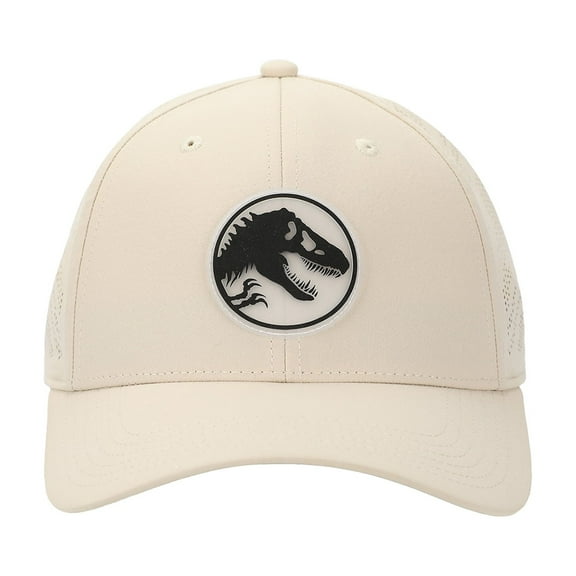 Jurassic Park T-Rex Silhouette Adult Tan Adjustable Perofmance Running Workout Hat