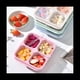 thumbnail image 4 of Contenedores para Refrigerios Reutilizables 4 Compartimentos Divididos Caja de Refrigerios Bento Recipientes para PreparacióN de Comidas con Refrigerios, Frutas, Nueces y Dulces, 4 of 6