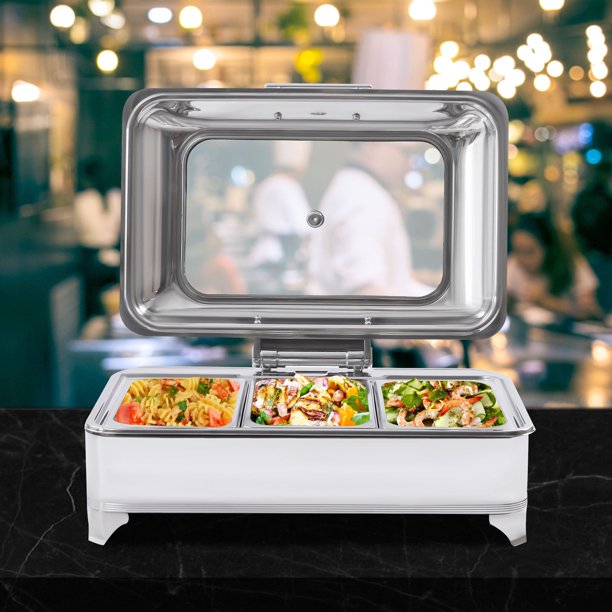 Wuzstar 9L Electric Food Warmers Stainless Steel Buffet Server and
