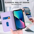 thumbnail image 4 of Funda antirrobo con cierre magnético para iPhone 13 Mini, compatible con carga magnética, piel sintética y TPU, diseño tipo cartera, ranuras para tarjetas, 4 of 5