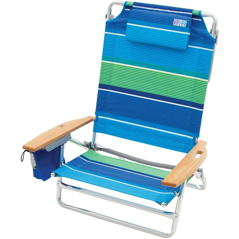 Rio Beach Big Kahuna Extra Large Folding Beach Chair Stripe 9.5