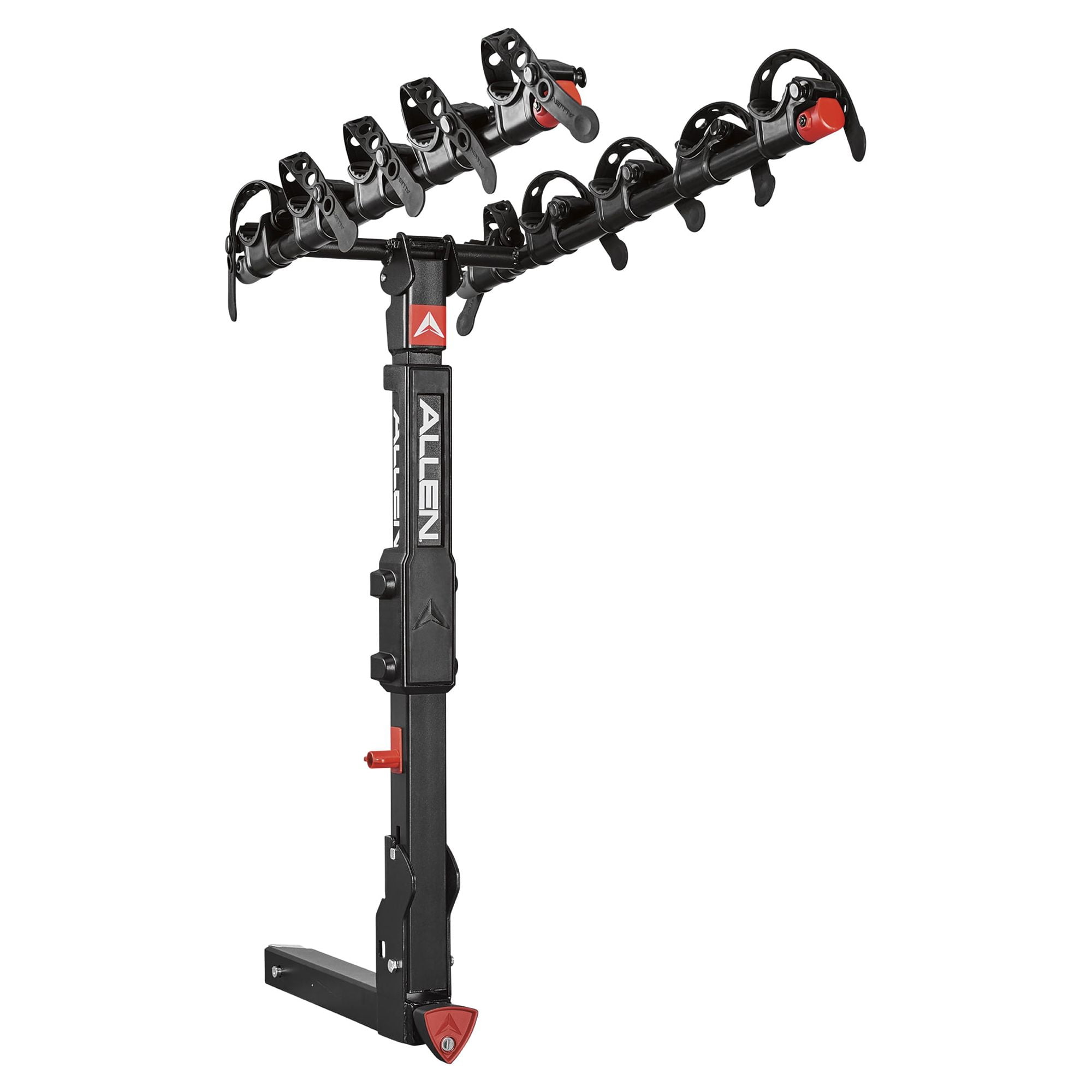 Allen Sports Premier Locking Quick Install 5 Bicycle Hitch Mounted Bike  Rack Carrier, QR555 